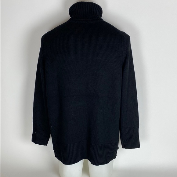 New Tuckernuck Black Sophia Turtleneck Wool / Acrylic Sweater Women’s Size L - Picture 2 of 9